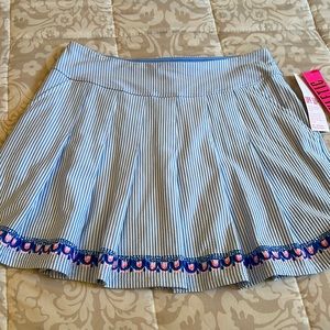 Lilly Pullitzer  seersucker Luxletic skort NWT